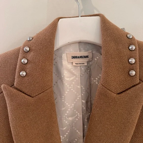 New Zadig wool blend over coat with studs - Picture 2 of 13